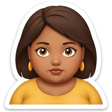 Fat Hispanic girl sticker