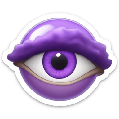 majestic godly violet iris eyeball serious intense symmetrical knowledgable sticker