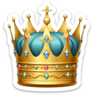 an  old crown in a glass showcase sticker