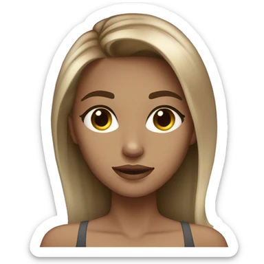 glamorous girl with light brown hair and light eyes sticker