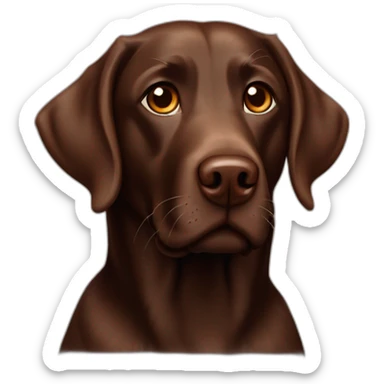 Labrador Retriver chocolate color looks like Harry Potter world sticker