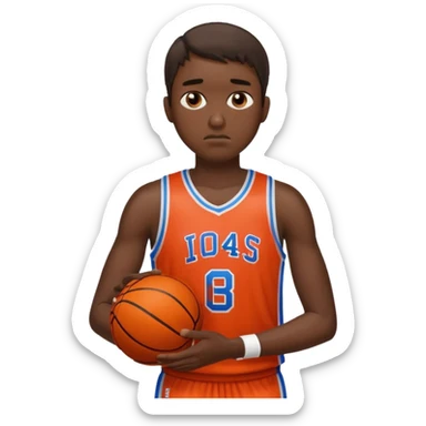 tired basketball player, sweating a lot sticker