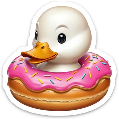 Duck but donut sticker
