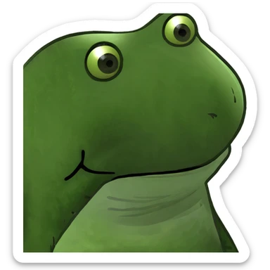 Sad with droopy eyes  sticker