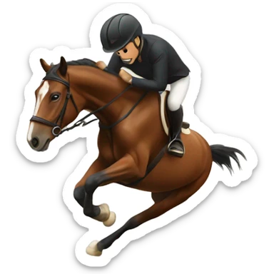 A horse jumping  sticker