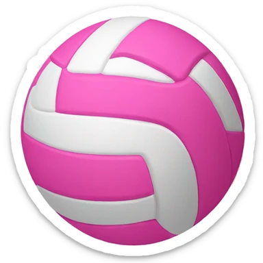 Pink volleyball sticker