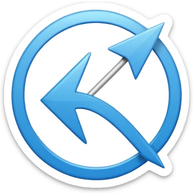 return circled arrow icon sticker