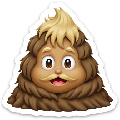 Pile of poo with Donald Thump’s hair sticker