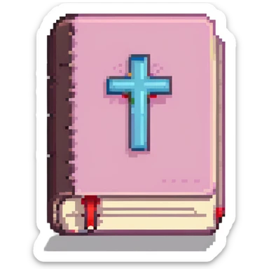 Pink Bible emoji sticker