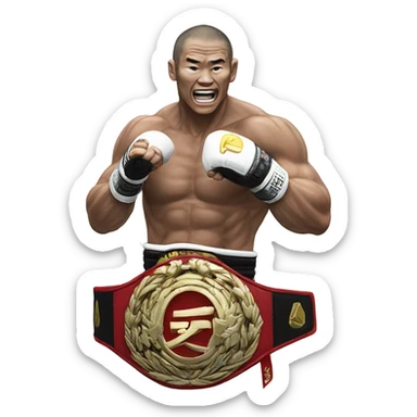RIZIN FIGHTING FEDERATION champion belt sticker