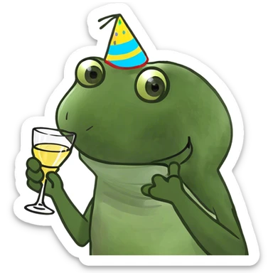 The word “Cheers!”  sticker