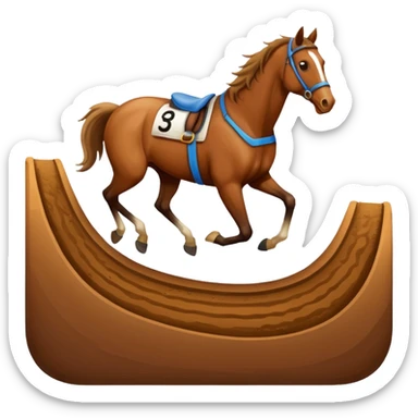 dirt Race track horse trace sticker