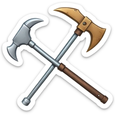 pickaxe minecraft sticker