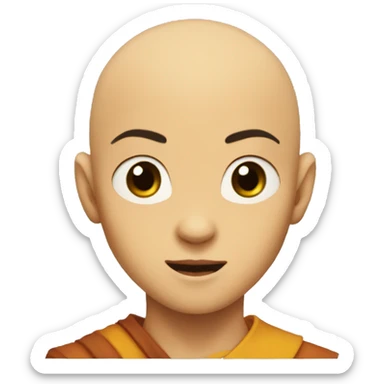 Aang-face sticker