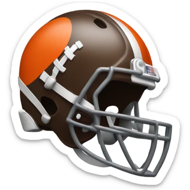Cleveland Browns helmet with Super Bowl trophy sticker