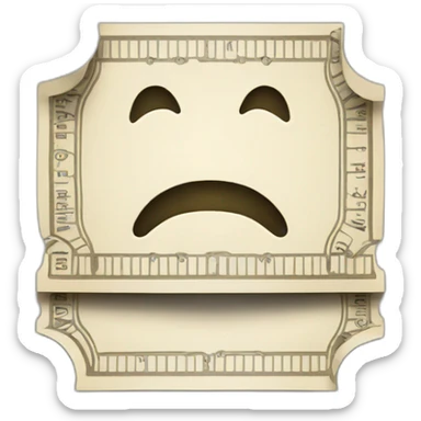 Smiling concert ticket sticker