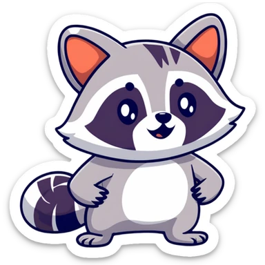 Scared raccoons  sticker