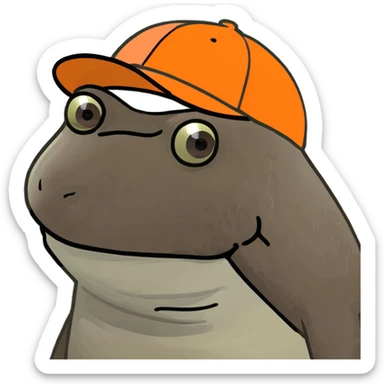 bufo with orange cap sticker