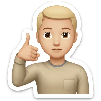 Dab (una persona con el brazo izquierdo estirado y el brazo derecho el codo doblado y en direccion para el lado izquierdo) sticker