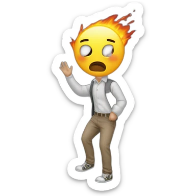 Emoji cœur qui explose  sticker