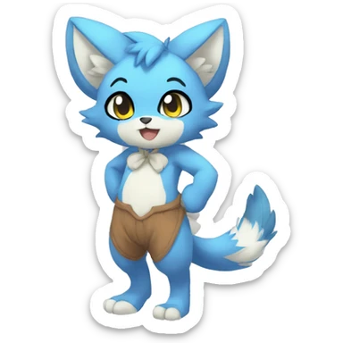 Anthro Sona Fakemon Full Body sticker