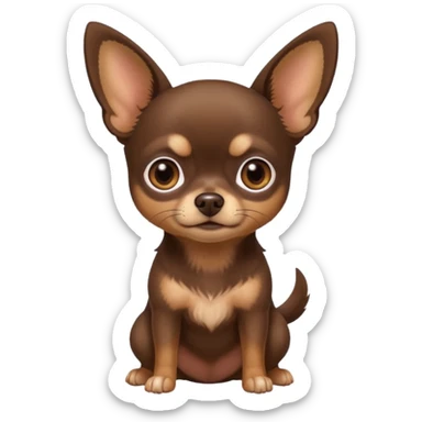 Dark Brown chihuahua  sticker