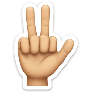 four fingers up thumb down  sticker