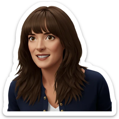 smiling girl in casual outfit sticker