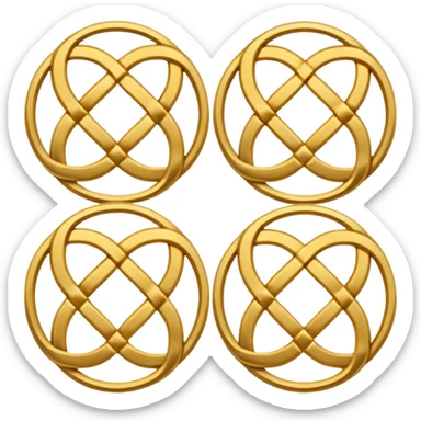 4 Celtic circles sticker