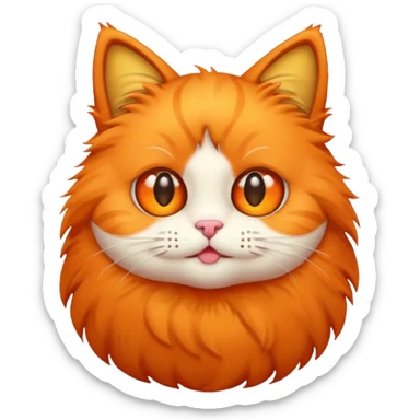 Emoji cat heat  sticker