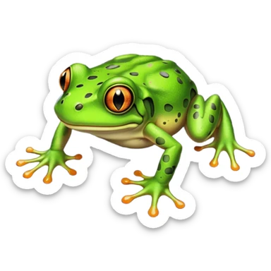 A frog walking on the asphalt sticker
