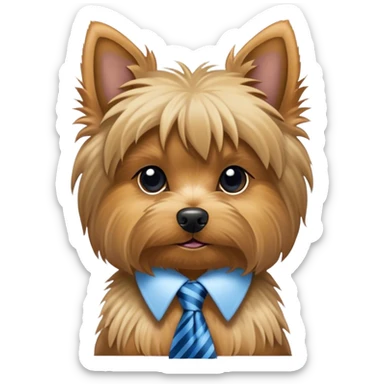 Yorkie with tie sticker