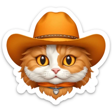 Gato con sombrero de vaquero sticker