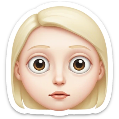 Big, bulging eyes sticker