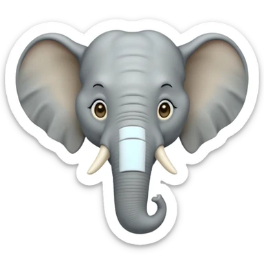 éléphant vu de face sticker
