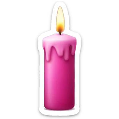 pink candle sticker