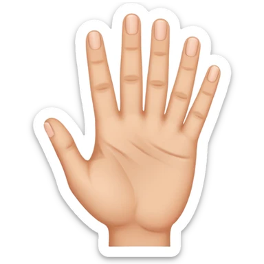 A hand holding up 3 fingers with the thumb sticker