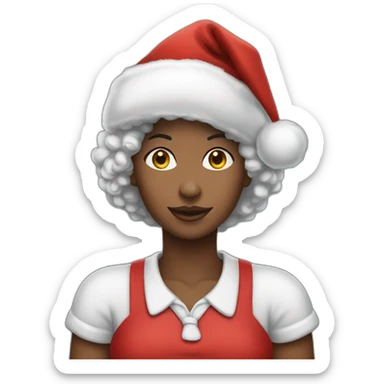Afro-American-Mrs-Santa-Klaus sticker