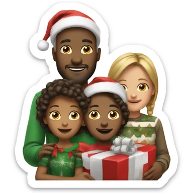 Christmas, family sticker