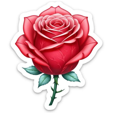 An icy rose sticker