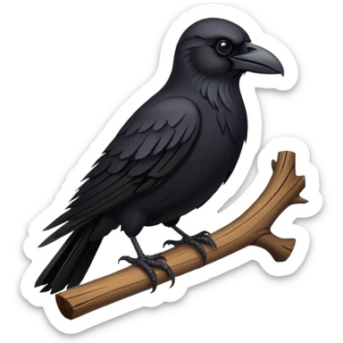 a cartoon Viking raven sticker
