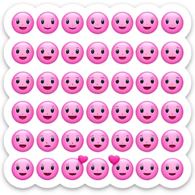 pink cutesy emojis sticker