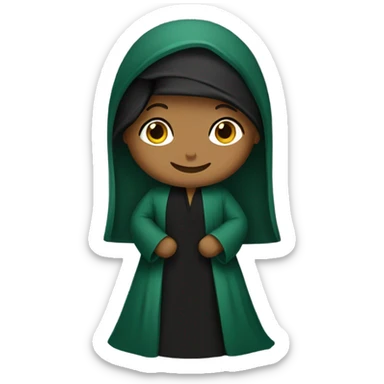 A Green abaya  sticker