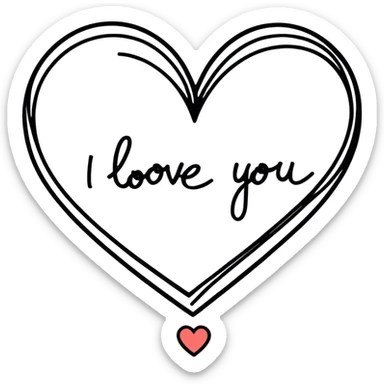 I love you sticker