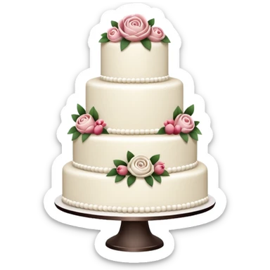 wedding white cake sticker