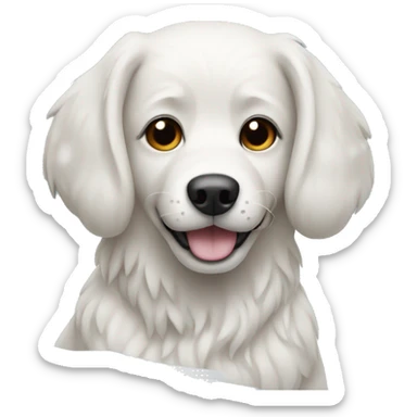 Dog in the snow  sticker