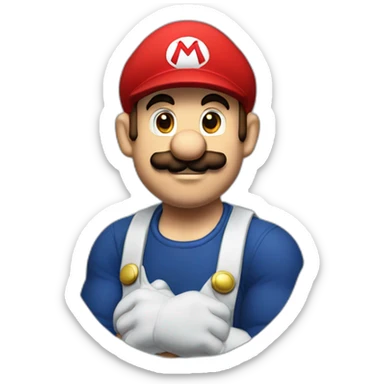 Super Mario avec une casquette des yankee sticker
