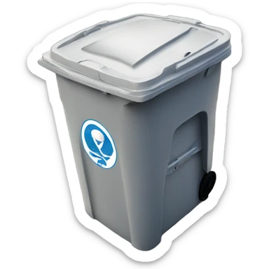 Napoli logo on trash can  sticker