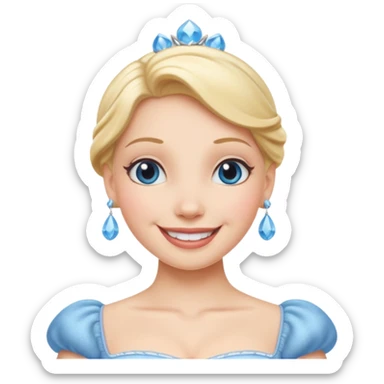 cinderella bald sticker