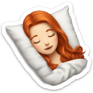redhead girl sleeping sticker